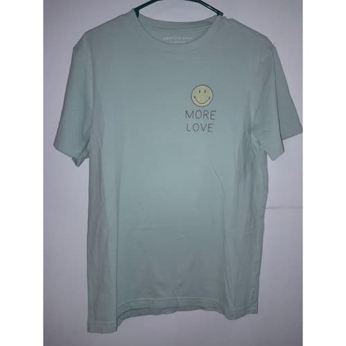 American Eagle Standard Fit Super Soft Small More Love Embroidered Mint Green - Thumbnail 2