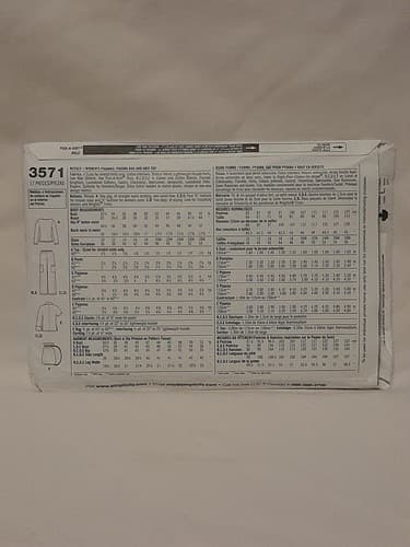 Simplicity 3571 Misses Pajamas Pajama Bag Knit Top Sizes 10-18 Pjs Pattern - Thumbnail 3