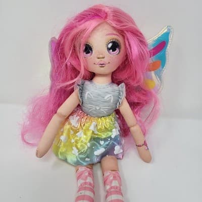 Dream Seekers Bella Doll 14” Pink Hair Fairy Wings Moose Toys Plush Fashion Doll - Thumbnail 5
