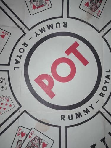 Vintage PAPER Western RUMMY ROYAL GAME Table Sized Game Sheet Mat - Thumbnail 7