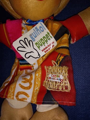 Guignol The Hand Puppet Made In Cancun Mexico Carbie Mexican Folklore NWT - Thumbnail 3