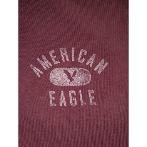 American Eagle S/P/CH Super Soft Short Sleeve Burgundy With White Accent Eagle - Thumbnail 3