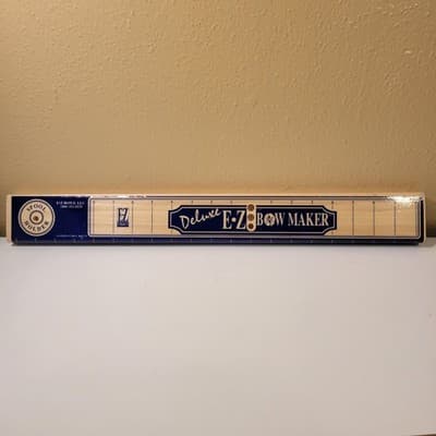 Deluxe E-Z Bow Maker Board Craft Tool Wooden Ribbon Bow Maker Only - Image 1