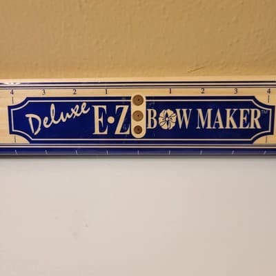 Deluxe E-Z Bow Maker Board Craft Tool Wooden Ribbon Bow Maker Only - Thumbnail 5