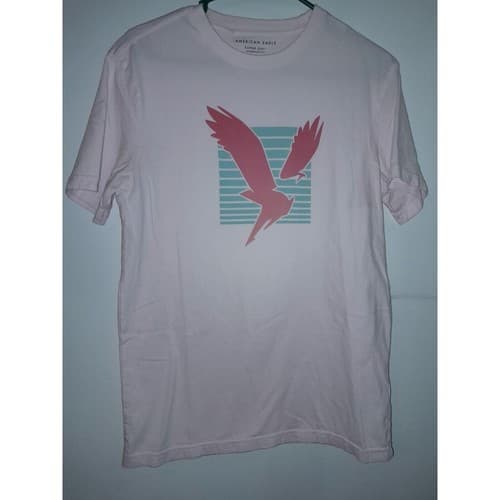 American Eagle Super Soft Standard Fit Pink T-shirt Graphic Eagle XS - Image 1