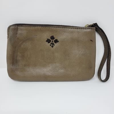 PATRICIA NASH Leather Wristlet Clutch Womens Brown Floral Embossed Western Boho - Thumbnail 5