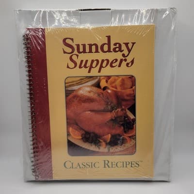 Sunday Suppers Classic Recipes Cookbook with Stand – New Sealed Lot - Thumbnail 2