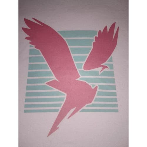 American Eagle Super Soft Standard Fit Pink T-shirt Graphic Eagle XS - Thumbnail 2