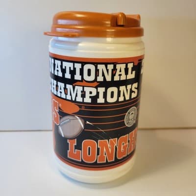 UT Texas Longhorns 2005 Rose Bowl National Champions 24oz Whirley Travel Mug VTG - Thumbnail 2