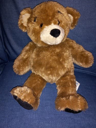 Classic Brown Bear 14” Plush Black Eyes Lovey Classic Style Build A Bear BABW - Thumbnail 5