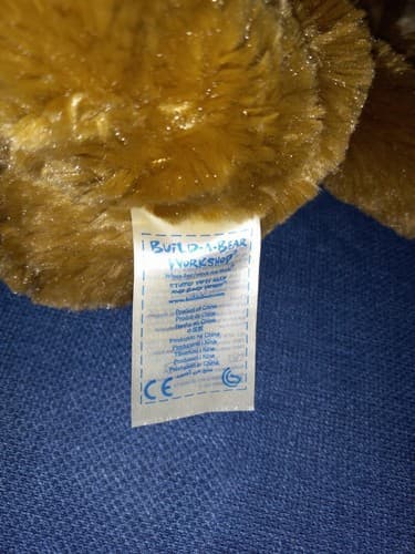 Classic Brown Bear 14” Plush Black Eyes Lovey Classic Style Build A Bear BABW - Thumbnail 3