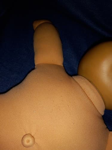 Cabbage Patch Kid Uneeda Doll Rare Mcmlxxx Plastic head Cloth Body Green eyes 85 - Thumbnail 10