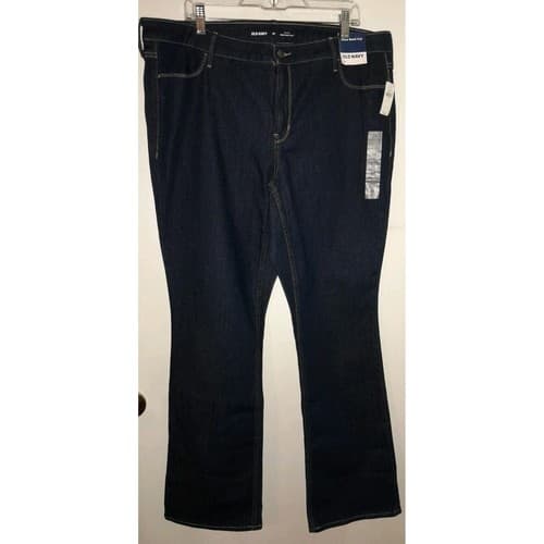 Old Navy Womens Wow Boot Cut Mid Rise Size 20 NWT Dark Blue 43"x32" Good Jeans - Image 1