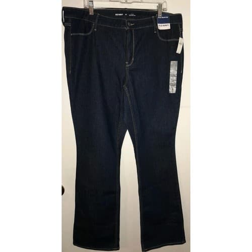 Old Navy Womens Wow Boot Cut Mid Rise Size 20 NWT Dark Blue 43"x32" Good Jeans - Thumbnail 2