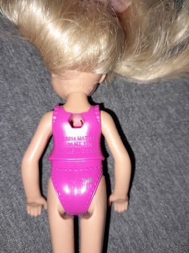 Chelsea Barbie Little Sister Pink Swimsuit 4" Doll 2014 Mattel - Thumbnail 5