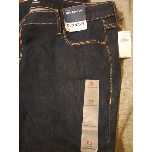 Old Navy Womens Wow Boot Cut Mid Rise Size 20 NWT Dark Blue 43"x32" Good Jeans - Thumbnail 5