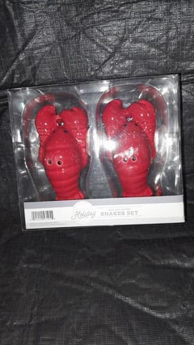 Destination Holiday Lobster Crawfish Salt and Pepper Shakers Crawfish Boil - Thumbnail 3
