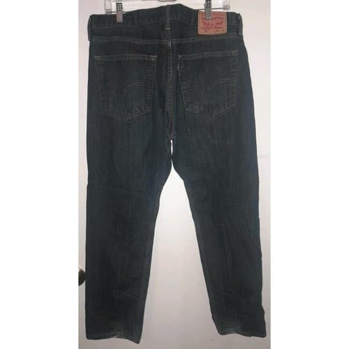 Levis 502 Jeans Men 36"x30" Blue Regular Fit Dark Wash Denim Pants (38.5"x28.5") - Image 1