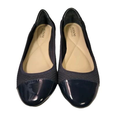 Alfani Step N Flex Cap Toe Ballet Flats Navy Blue Women’s Size 8 Comfort Shoes - Image 1