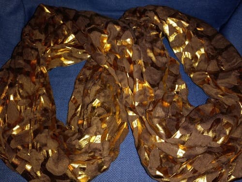 Charming Charlie Polyester Infinity Scarf Animal Print Gold & Brown - Thumbnail 2
