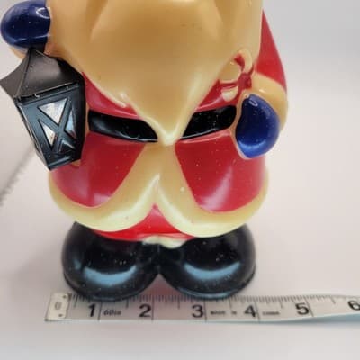 Vtg 1960s Santa Claus Blow Mold 7.5" Plastic Figurine Lantern Christmas Decor - Thumbnail 9