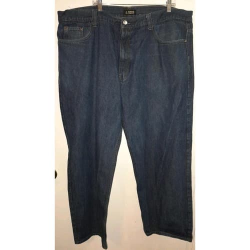 Access Apparel Mens Denim Blue Jeans 48x32 (49.5"x30") 5 pockets Good Jeans - Thumbnail 2
