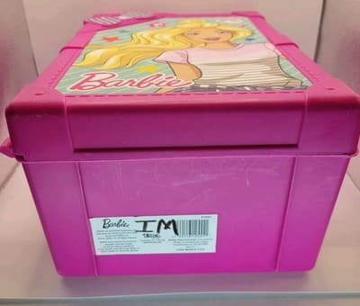Mattel Barbie Fashion Trunk Hot Pink 8-Doll Storage Case Vanity Mirror - Thumbnail 7