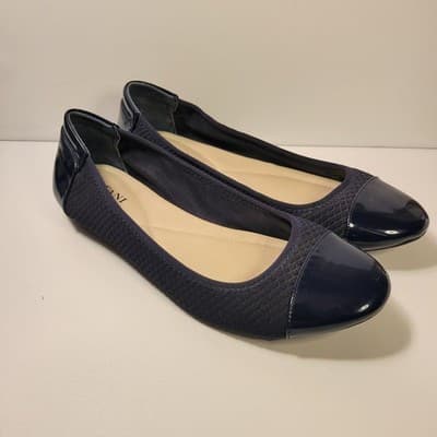 Alfani Step N Flex Cap Toe Ballet Flats Navy Blue Women’s Size 8 Comfort Shoes - Thumbnail 4