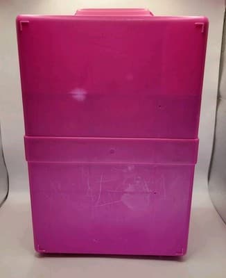 Mattel Barbie Fashion Trunk Hot Pink 8-Doll Storage Case Vanity Mirror - Thumbnail 4