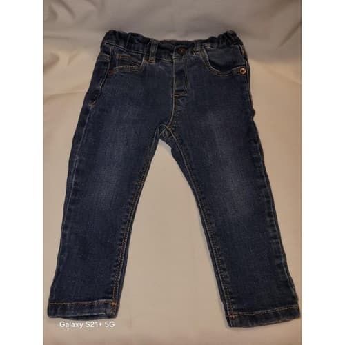 Zara Baby Girl Denim Makers Skinny Blue Jeans Size 9-12 Months Trendy soft Cute! - Image 1