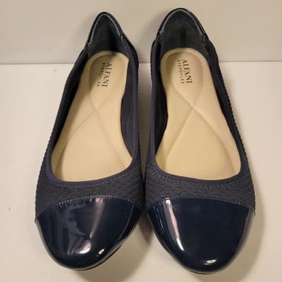Alfani Step N Flex Cap Toe Ballet Flats Navy Blue Women’s Size 8 Comfort Shoes - Thumbnail 2