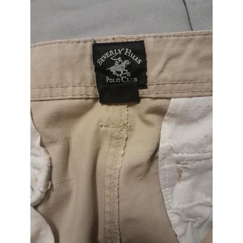 Beverly Hills Polo Club Khaki Shorts Size 36 Property Of BHPC 82 Standard Issue - Thumbnail 4