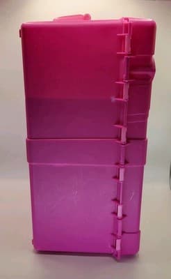 Mattel Barbie Fashion Trunk Hot Pink 8-Doll Storage Case Vanity Mirror - Thumbnail 5