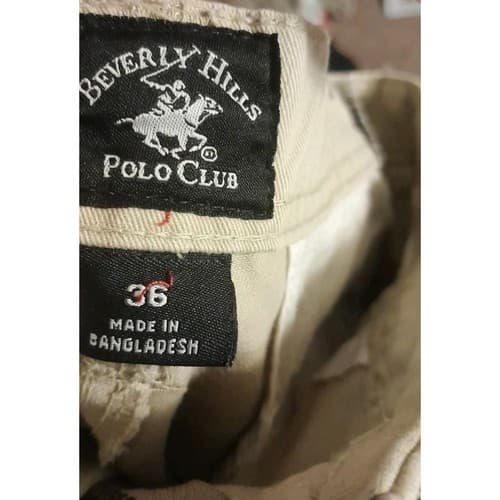 Beverly Hills Polo Club Khaki Shorts Size 36 Property Of BHPC 82 Standard Issue - Thumbnail 5
