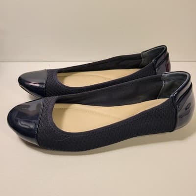 Alfani Step N Flex Cap Toe Ballet Flats Navy Blue Women’s Size 8 Comfort Shoes - Thumbnail 3