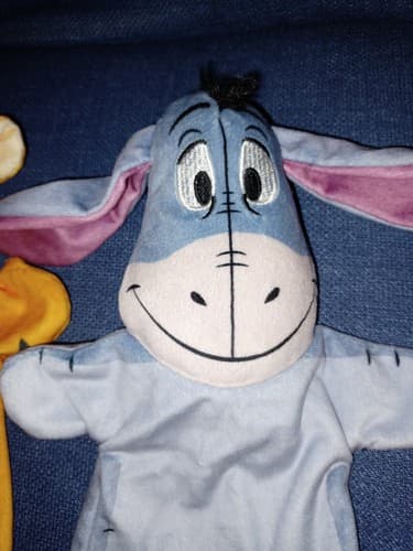 Disney 2 Hand Puppets Tigger and Eeyore Puppet Winnie the Pooh Plush 9.5" Set 2 - Thumbnail 3