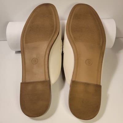 A New Day Cream Mules Women’s Size 8 Slip On Loafers Gold Bit Horsebit - Thumbnail 9