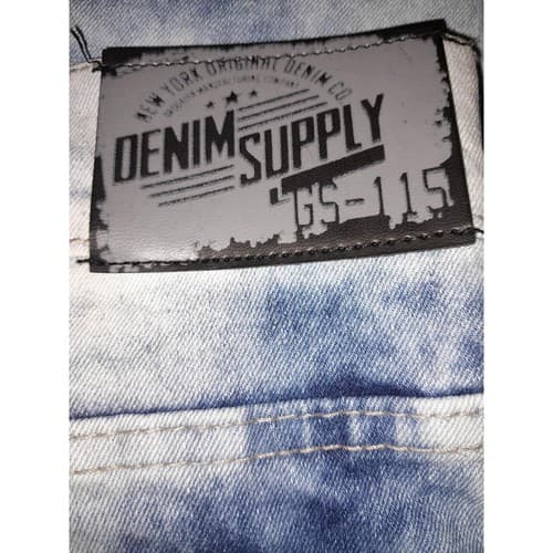 GS-115 Jeans Mens 48"x32" Blue Acid Wash Distressed Denim Baggy Hip-Hop Jeans - Thumbnail 8
