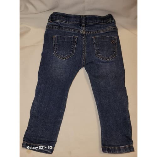 Zara Baby Girl Denim Makers Skinny Blue Jeans Size 9-12 Months Trendy soft Cute! - Thumbnail 3
