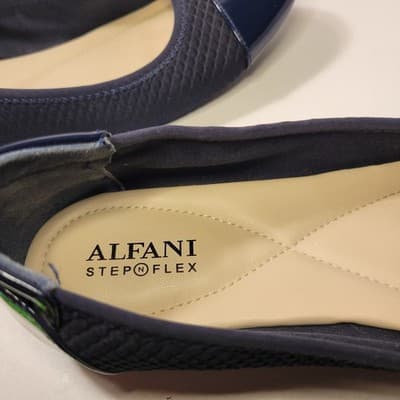 Alfani Step N Flex Cap Toe Ballet Flats Navy Blue Women’s Size 8 Comfort Shoes - Thumbnail 11