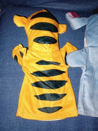 Disney 2 Hand Puppets Tigger and Eeyore Puppet Winnie the Pooh Plush 9.5" Set 2 - Thumbnail 6