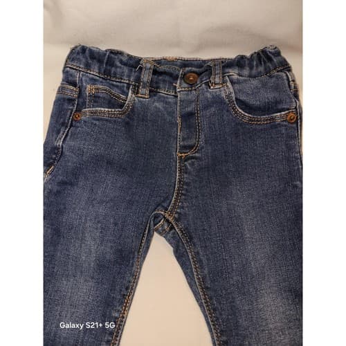 Zara Baby Girl Denim Makers Skinny Blue Jeans Size 9-12 Months Trendy soft Cute! - Thumbnail 2