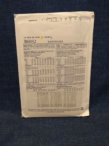 Butterick B6032 6032 Womens Dresses Sewing Pattern SZ 18W 20W 22W 24W - Thumbnail 2