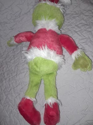 World Grinch Plush in Santa Suit Stuffed Animal 16" Dr. Seuss 2018 Aurora - Thumbnail 7