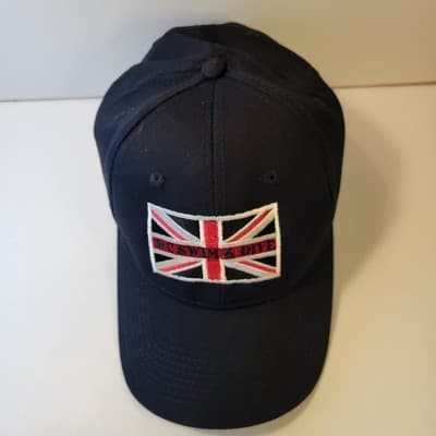 Union Jack WC Swim & Dive Hat Navy Blue Embroidered British Flag Baseball Cap... - Thumbnail 3