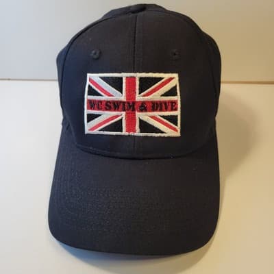 Union Jack WC Swim & Dive Hat Navy Blue Embroidered British Flag Baseball Cap... - Thumbnail 2
