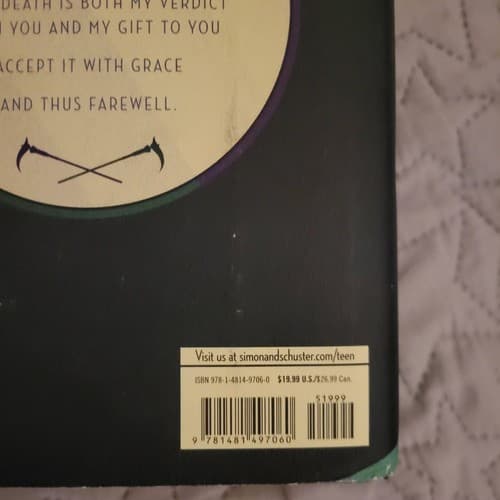 The Toll Neal Shusterman Arc of a Scythe 3 First Edition 2019 HC DJ - Thumbnail 2