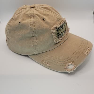 Football Frenzy Distressed Hat | Air force Clubs Vtg Look Grunge Streetwear Cap - Thumbnail 5