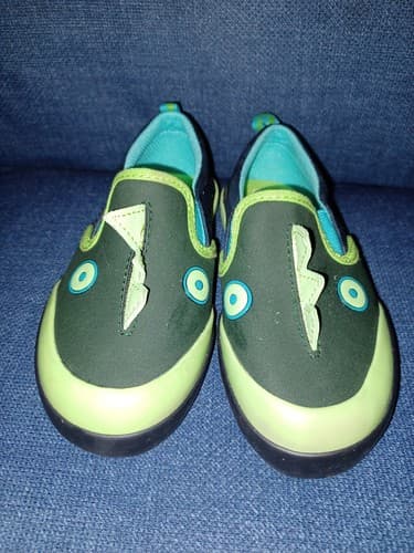 Cat & Jack Xander Toddler Boy Dino Slip-On Sneakers Green Size 10 - Thumbnail 2