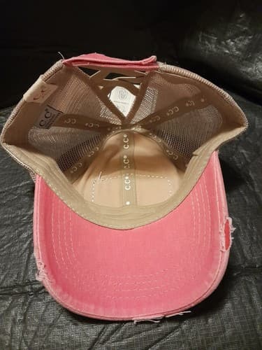 C.C Kids Distressed Sunflower Cactus Patch Criss Cross Ponytail Hat Cap NWT - Thumbnail 7